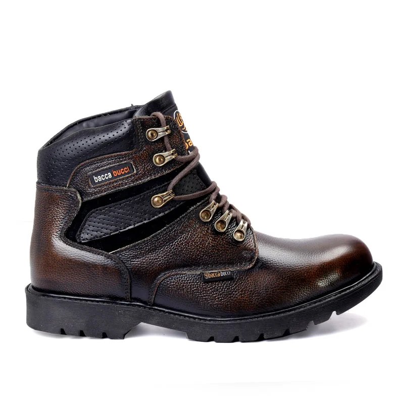 Steel Toe Boots Real Grain Leather